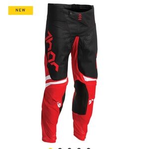 Thor PULSE CUBE Red White Moto Cross Enduro Kids Pants size 5/6